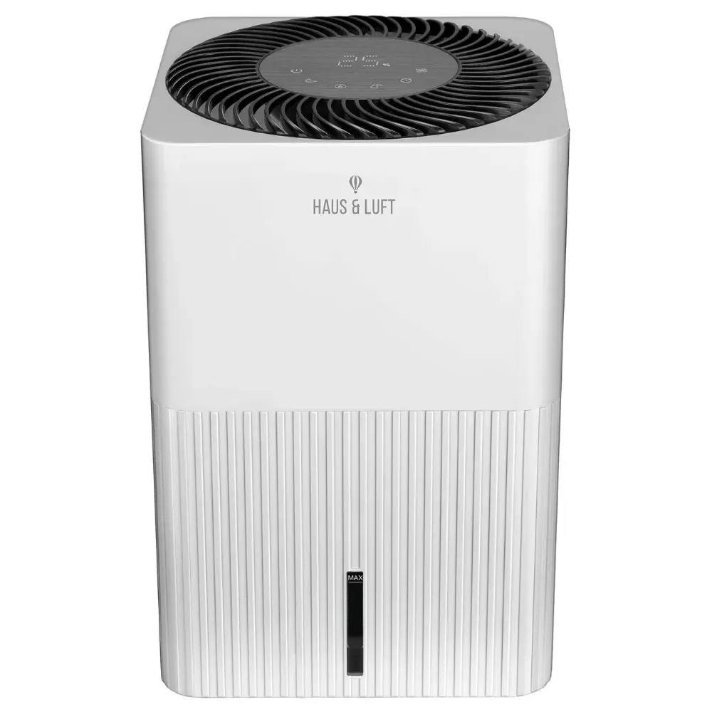 Haus & Luft V1 luftfukter med touchskjerm og natt-lys i hvit nordisk design