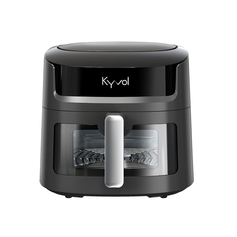 Kyvol Smart Crispmaster 7.2L airfryer i sort med keramisk kurv og touch-panel