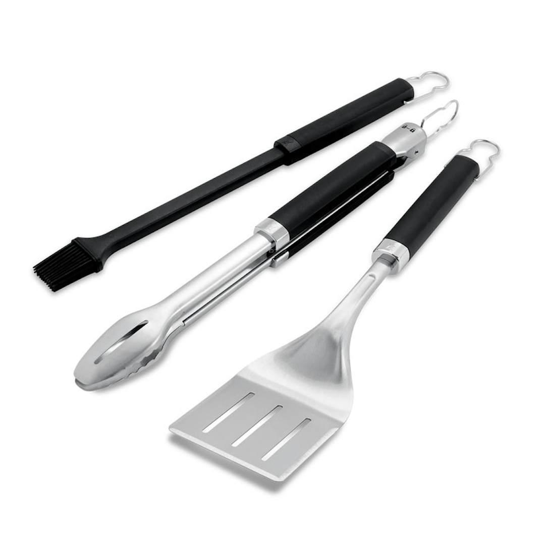 Weber Precision Redskapssett 3 deler med grillspade, grilltang og grillpensel