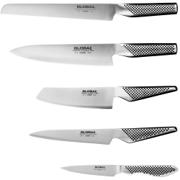 Global knivsett med 5 kniver i Cromova 18 rustfritt stål i gaveesken