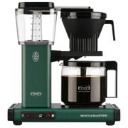Moccamaster Optio kaffetrakter i forest green med glasskanne og oppvarmingsplate
