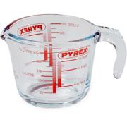 Pyrex målebeger i glass 0,25 liter med tydelig skala i dl og ml