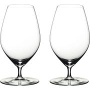 Riedel Veritas ølglass i elegant tulipanform, 2 stk krystall