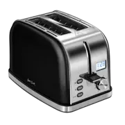 Sort Samcook ToastMaster brødrister i rustfritt stål med LCD-display