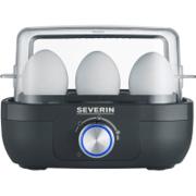 Severin eggkoker i svart med plass til 6 egg og elektronisk styring