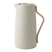 Stelton Emma termokanne i soft sand med trebånd og rustfritt stål
