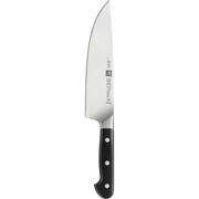Zwilling Pro Kokkekniv 20 cm med sort ABS-håndtak på hvit bakgrunn