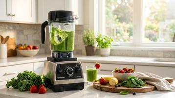 Vitamix Ascent A2500i blender lager grønn smoothie med spinat og bær