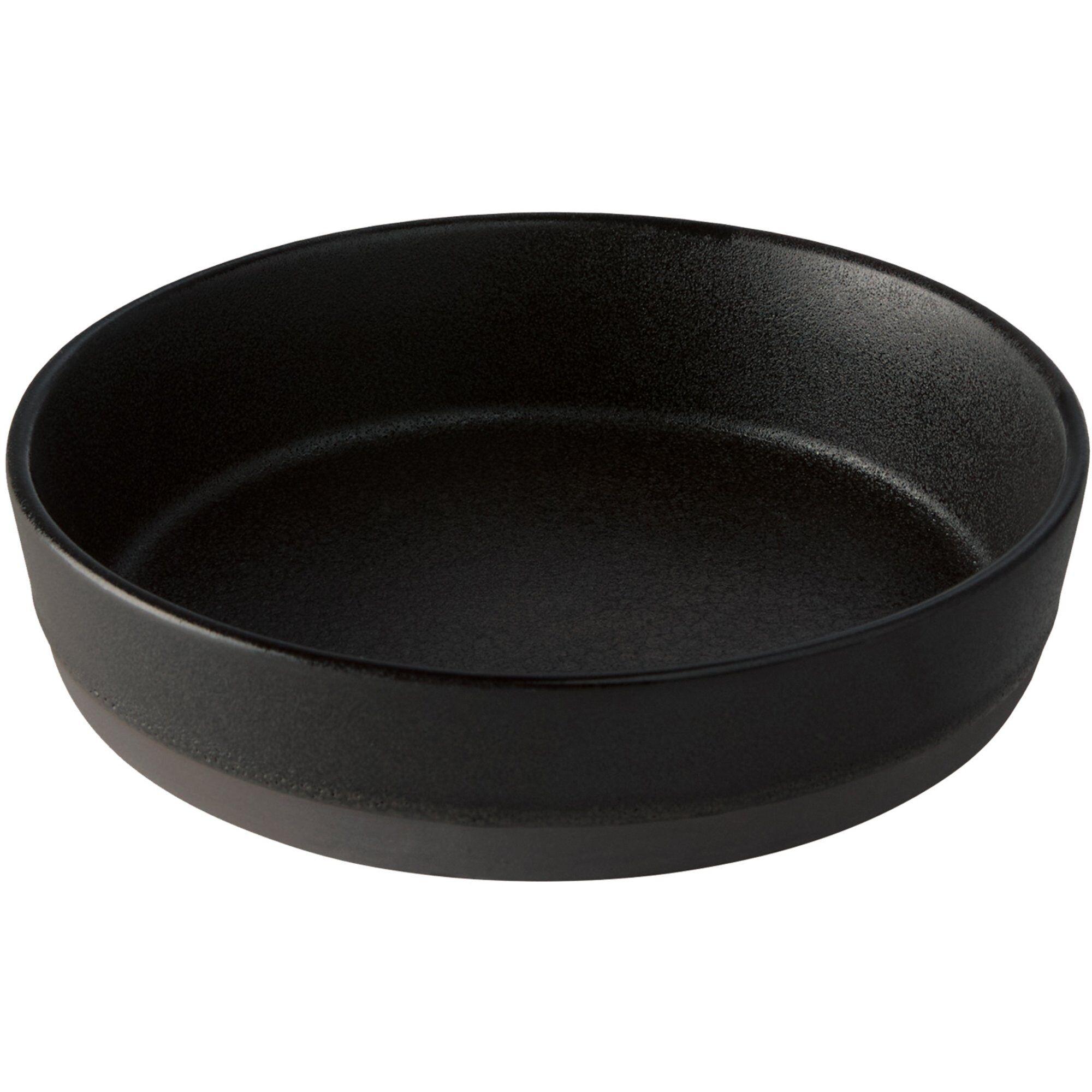 Aida RAW suppetallerken i Titanium Black farve