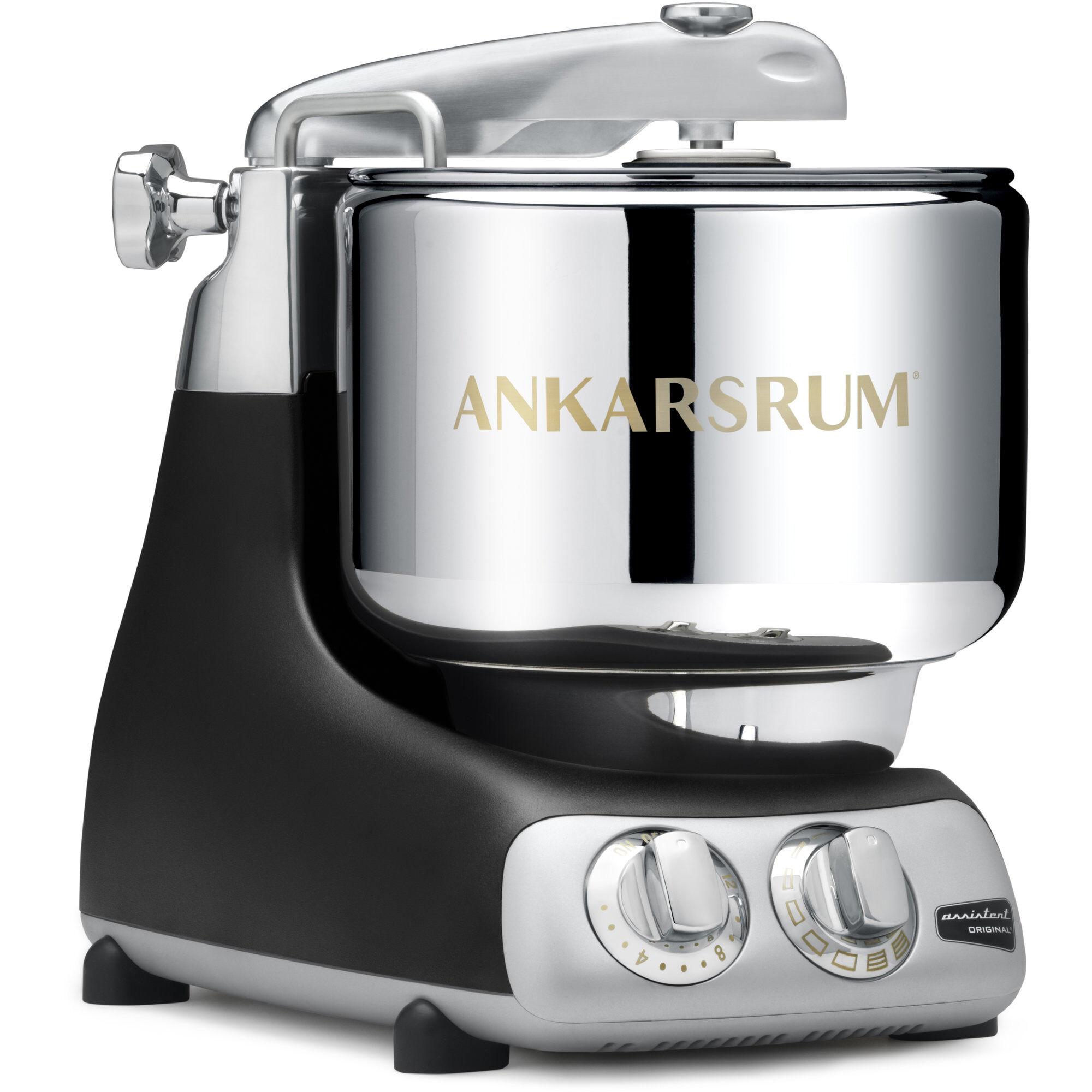 Ankarsrum AKM 6230 kjøkkenmaskin i svart med roterende skål