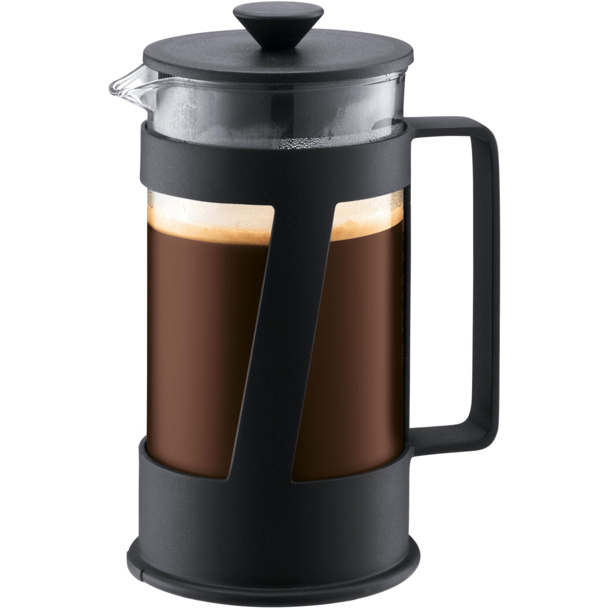 Bodum Crema presskanne 8 kopper 1,0 liter, sort og blank design
