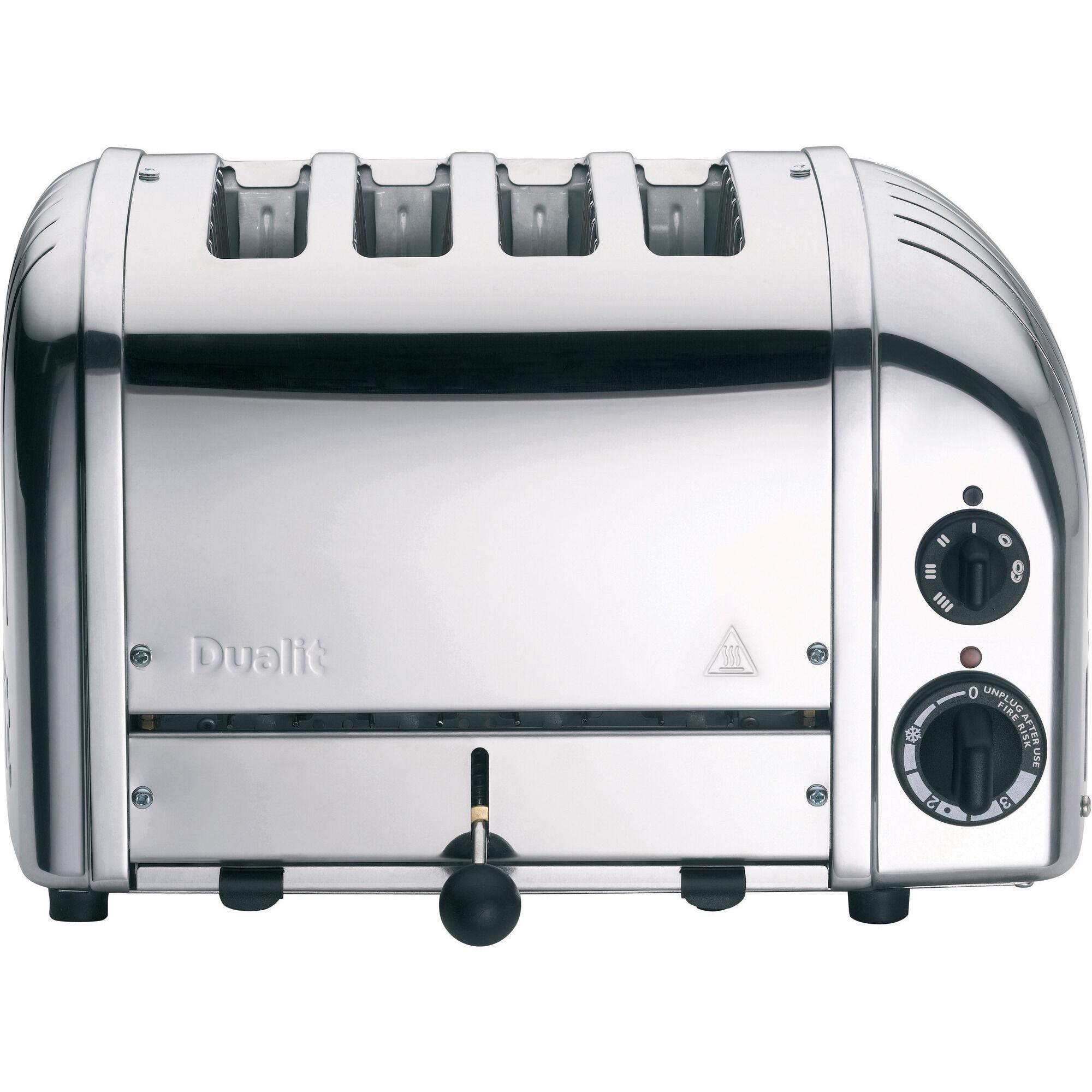 Dualit Classic brødrister 4 skiver i børstet rustfritt stål, britisk design