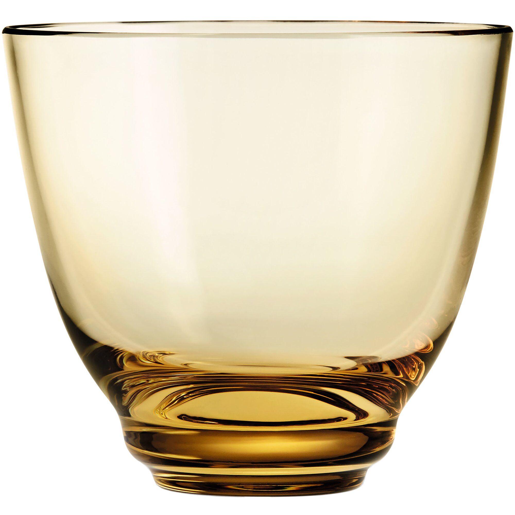 Holmegaard Flow Vannglass 35 cl i ravfarget glass