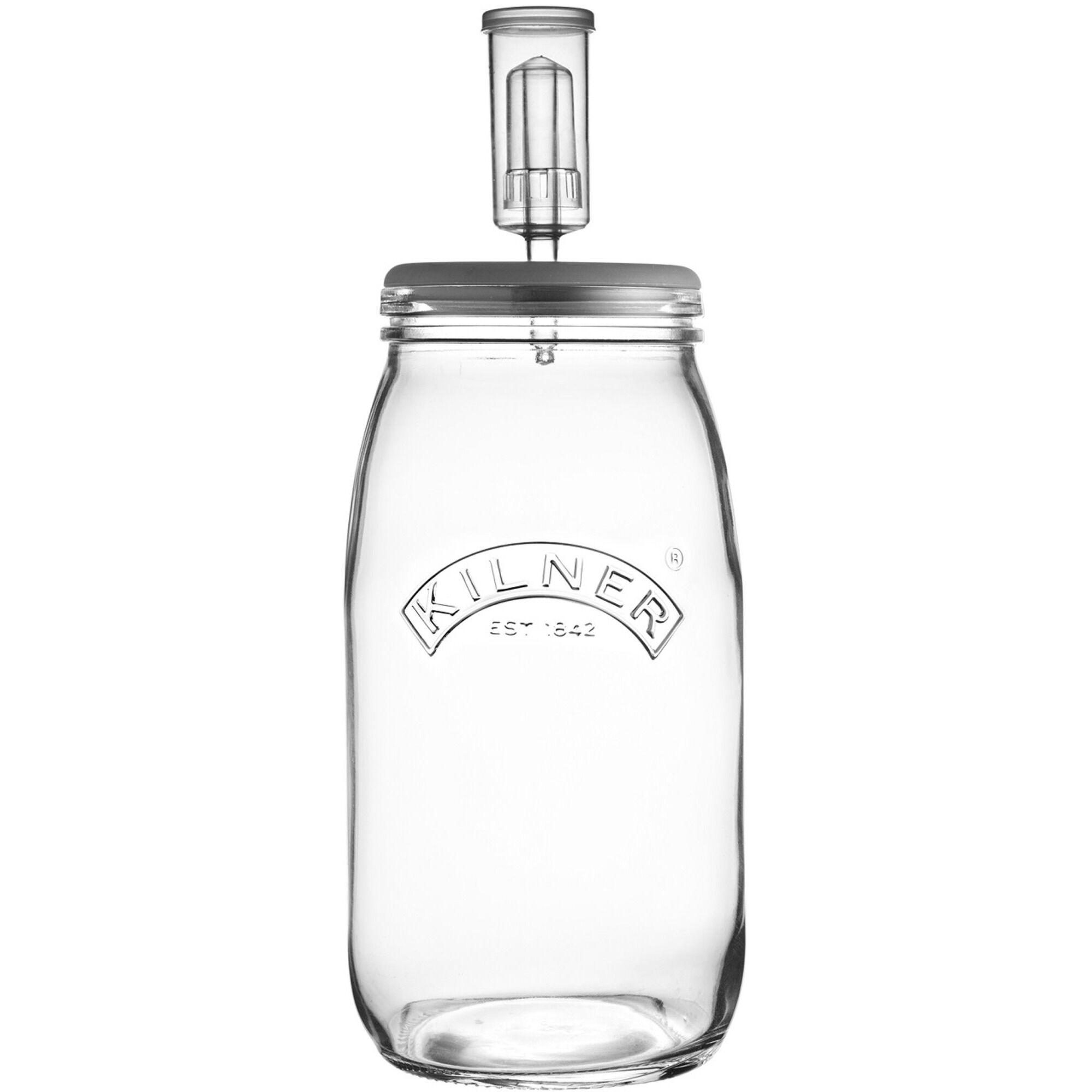 Kilner fermenteringssett med glass, luftesluse og tilbehør for fermentering hjemme