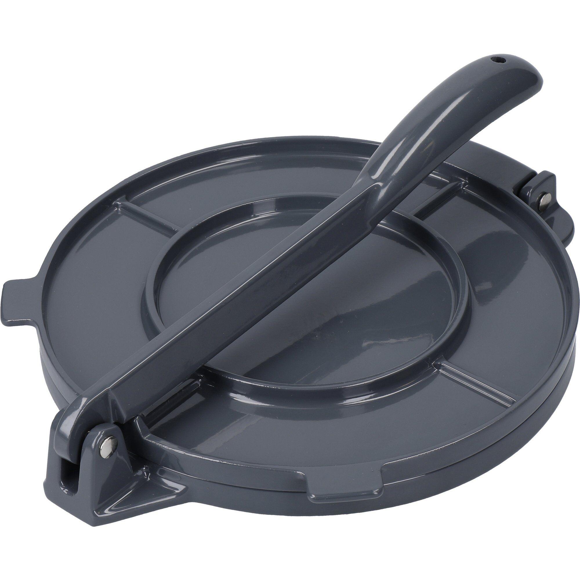 Kitchen Craft Mex tortillapresse i aluminium 25 cm med håndtak