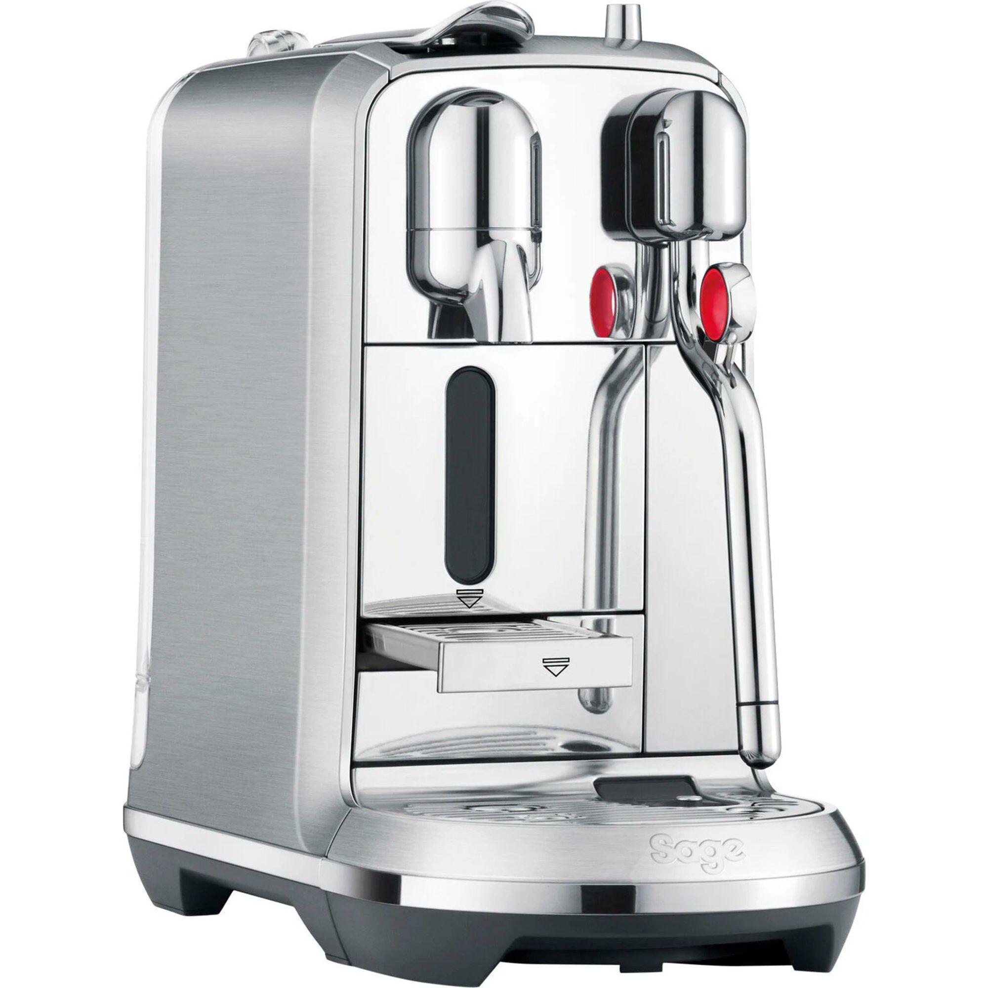 Nespresso By Sage SNE 800 kapselmaskin i børstet rustfritt stål med melkeskummer