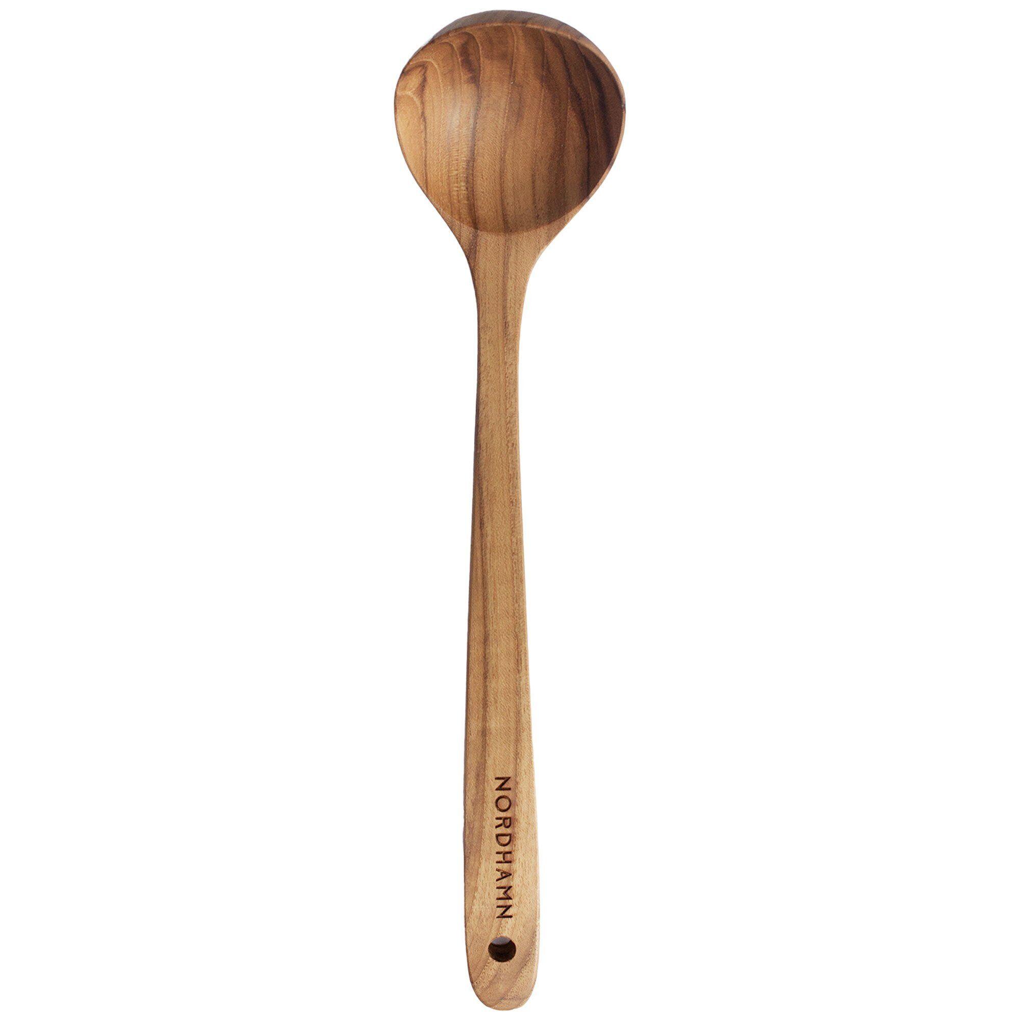 Nordhamn suppeøse i teak, 31 cm, naturlig tre med behagelig grep