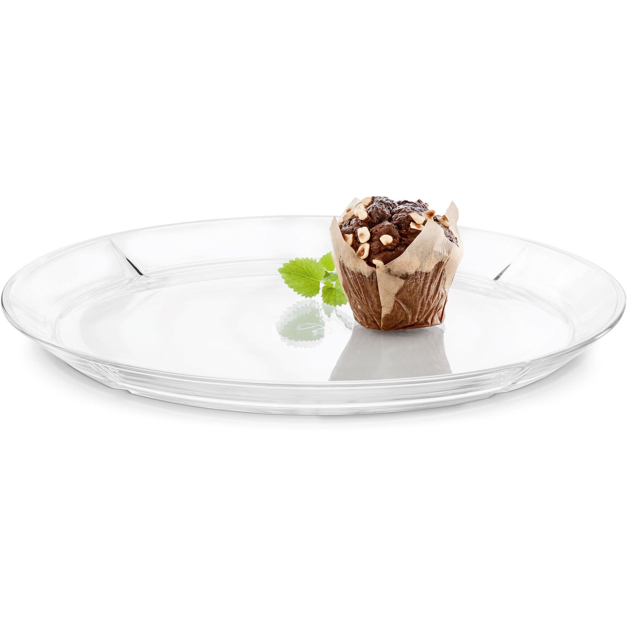 Rosendahl Grand Cru serveringsfat i klart glass 32 cm på hvit bakgrunn