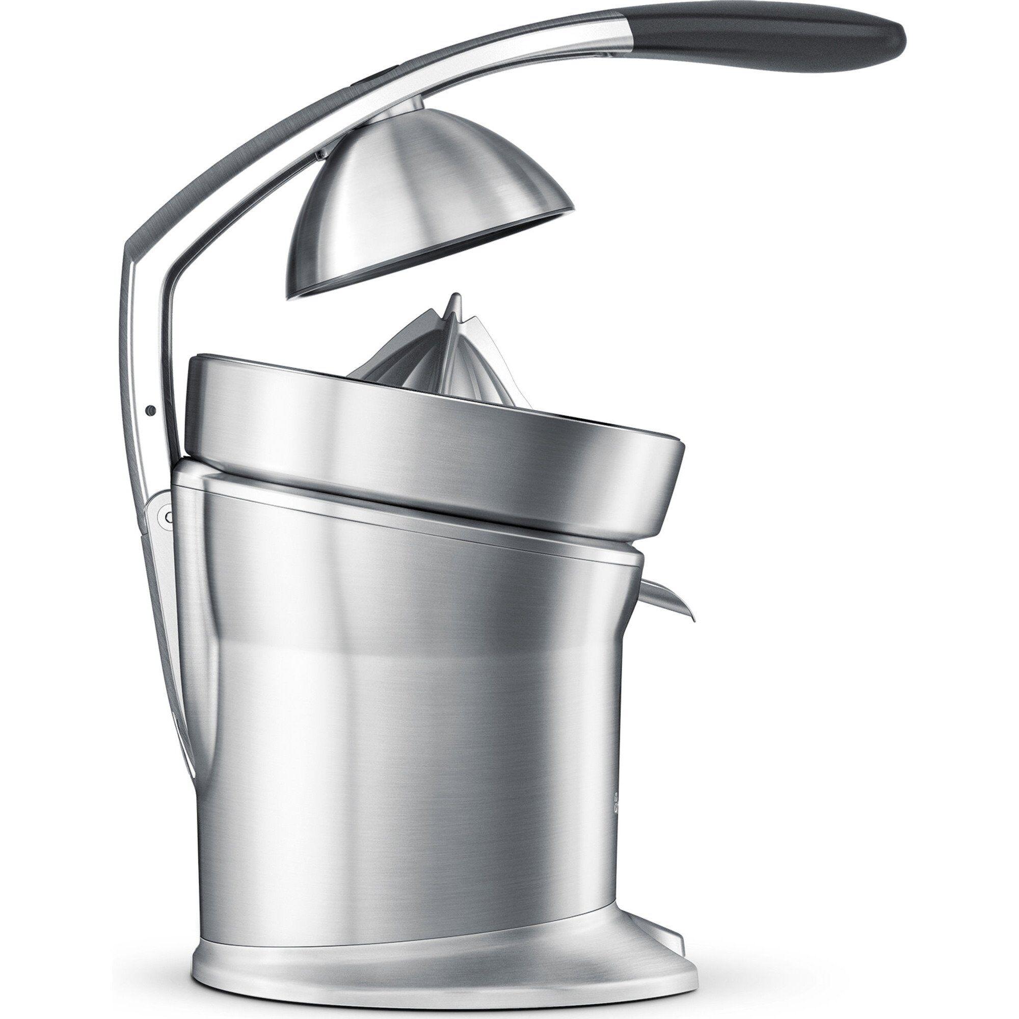 Sage The Citrus Press Pro i børstet stål med patentert kone og stor oppsamlingskanne