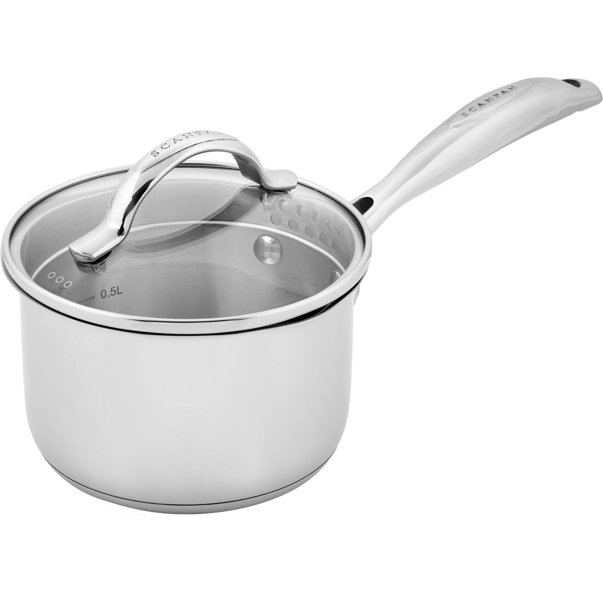 Scanpan STS kasserolle med lokk i rustfritt stål, 1,2 liter