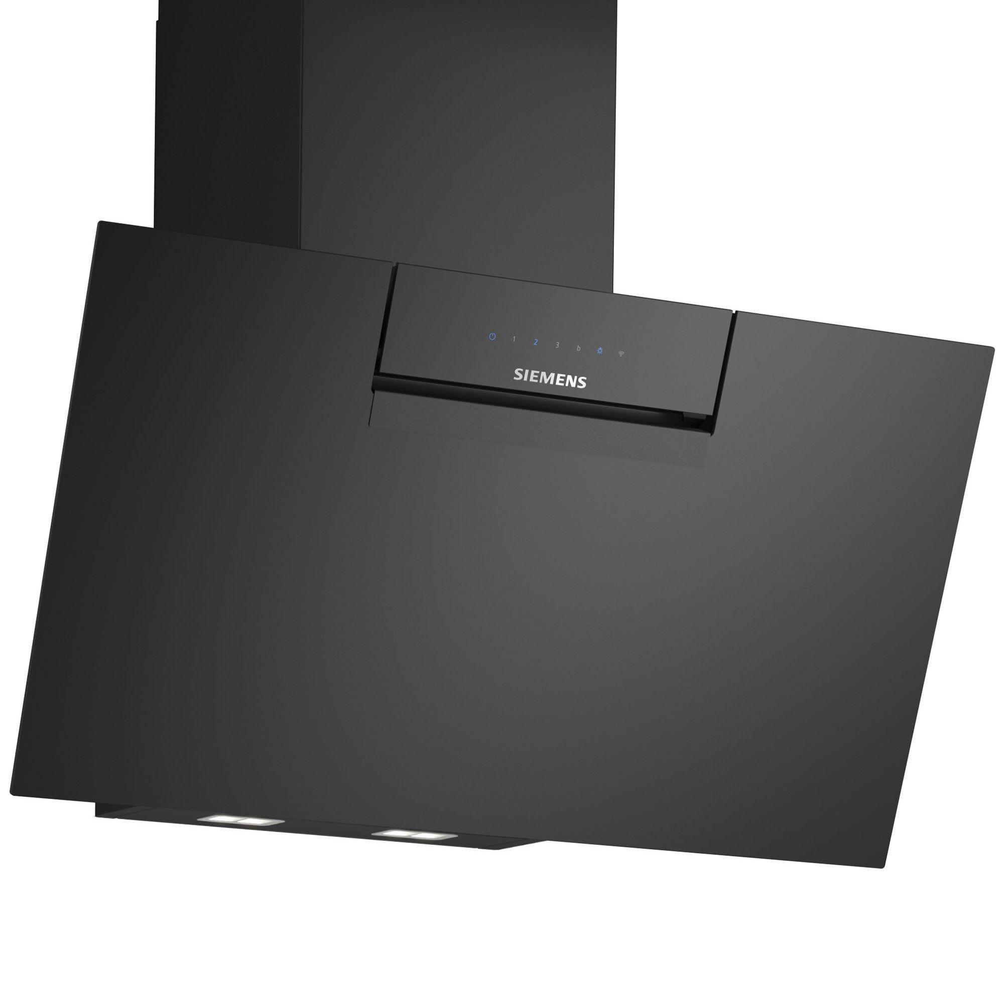 Siemens LC87KFN60 iQ300 veggmontert kjøkkenvifte i sort glass