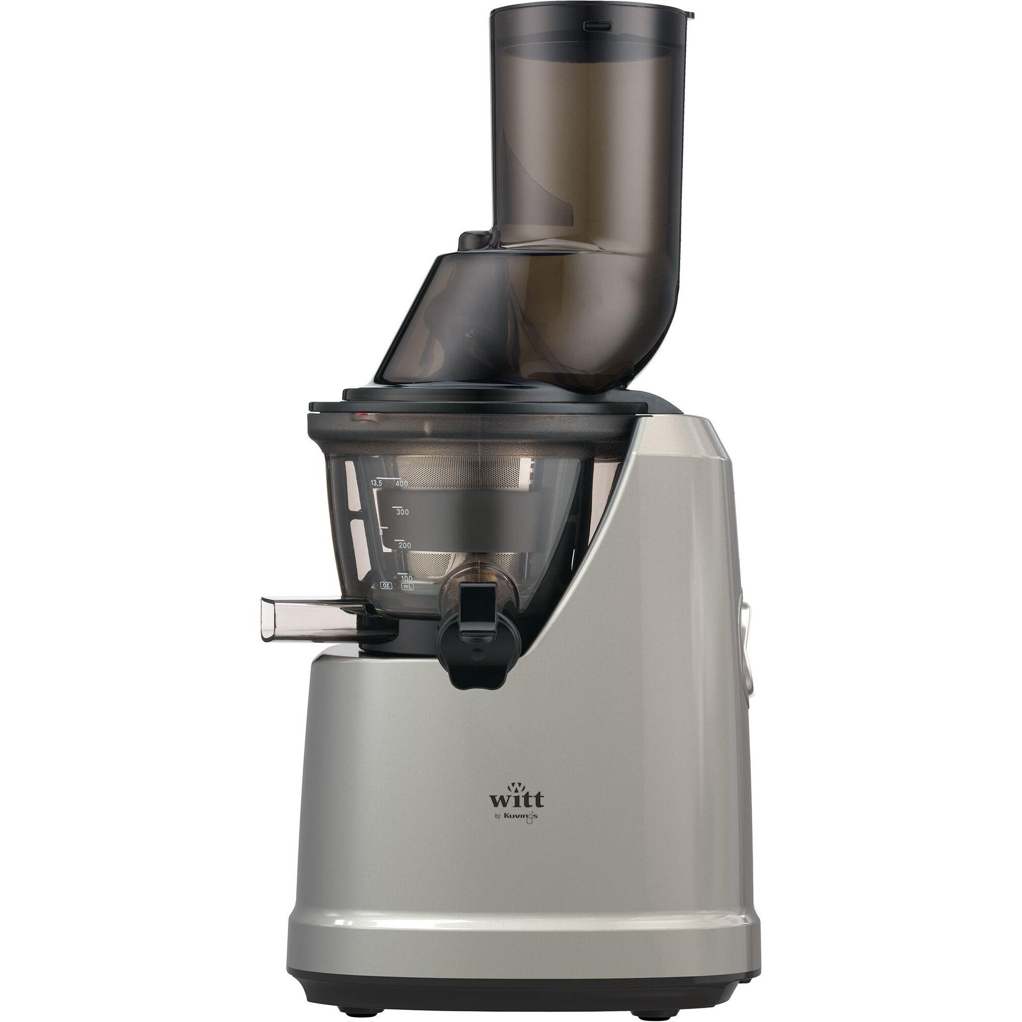 Witt by Kuvings B6200S vertikal slow juicer i sølvfarge med bred innmating