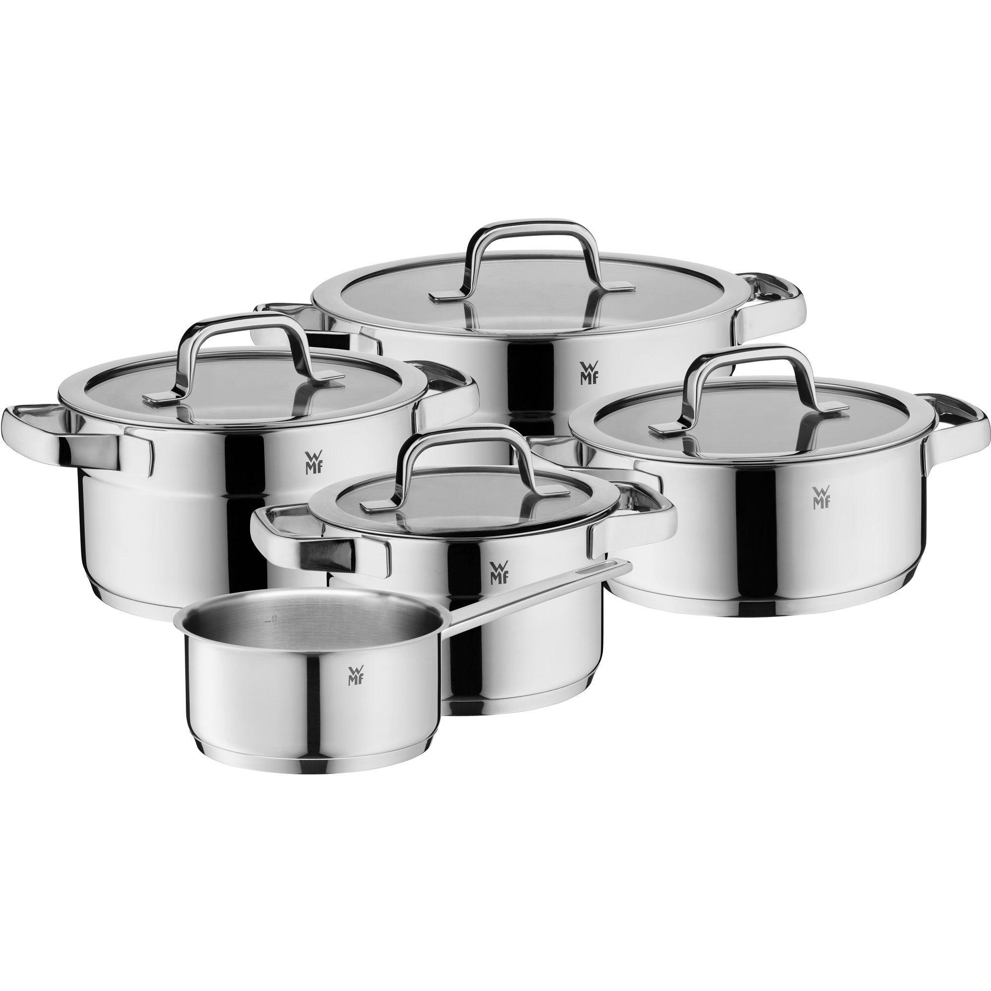 WMF Compact Cuisine grytesett 5 deler i Cromargan rustfritt stål med glasslokk