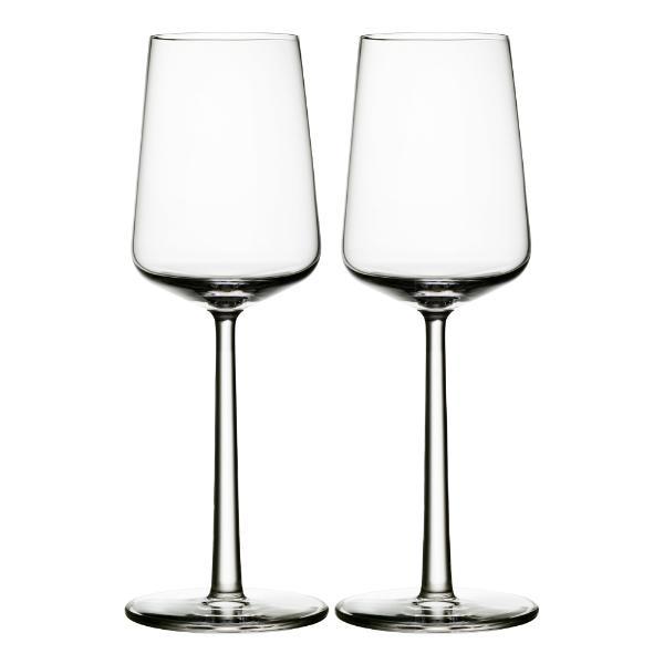 Iittala Essence hvitvinsglass to stykker i klart glass med elegant stilk