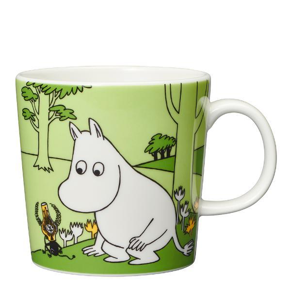 MoominArabia Mummikopp 30 cl med Mummitrollet i grønn farge, vitroporselenkrus