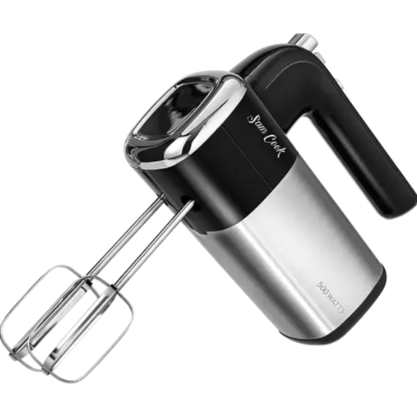 Sam Cook EasyBlend håndmikser i sort med visper og deigkroker i rustfritt stål