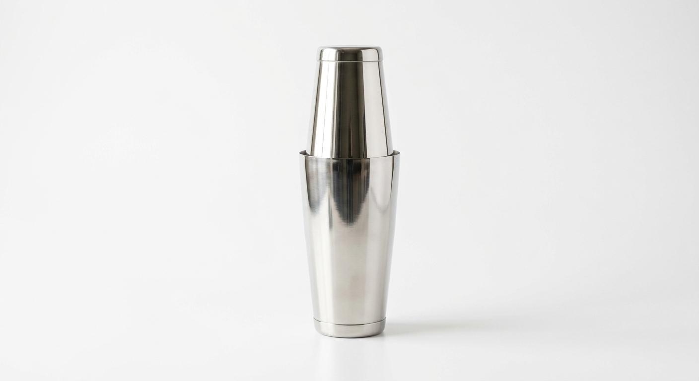 Boston shaker i rustfritt stål 80cl fra Barlife, to-delt klassisk design