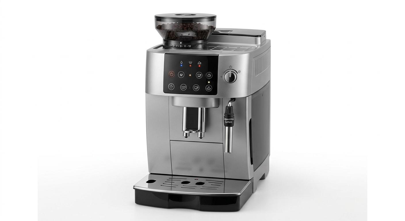 DeLonghi Magnifica S ECAM 21.117 sølv helautomatisk kaffemaskin