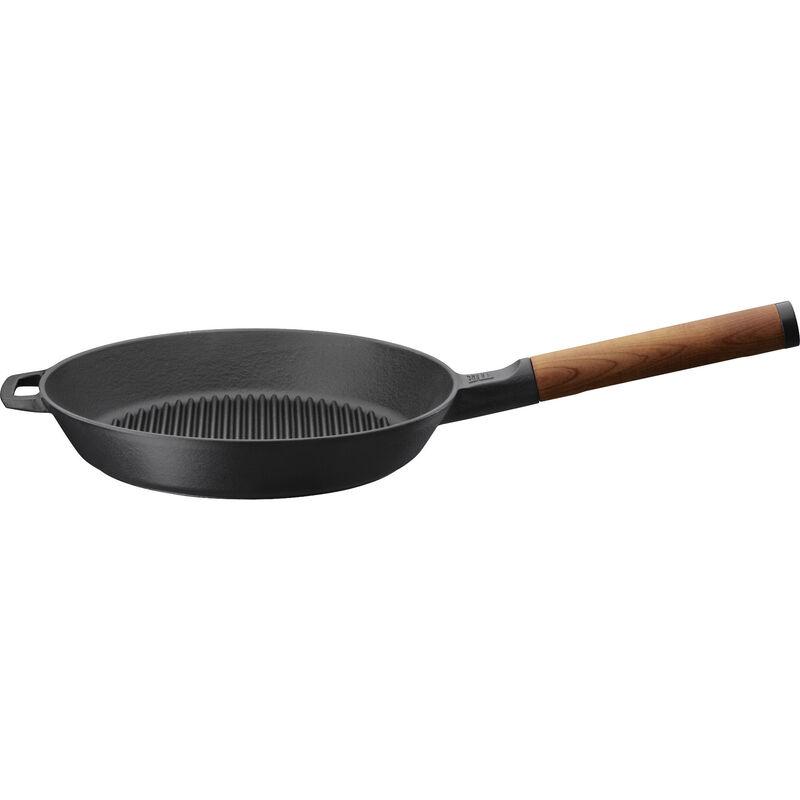 Fiskars Norden grillpanne 26 cm i støpejern med birkehåndtak