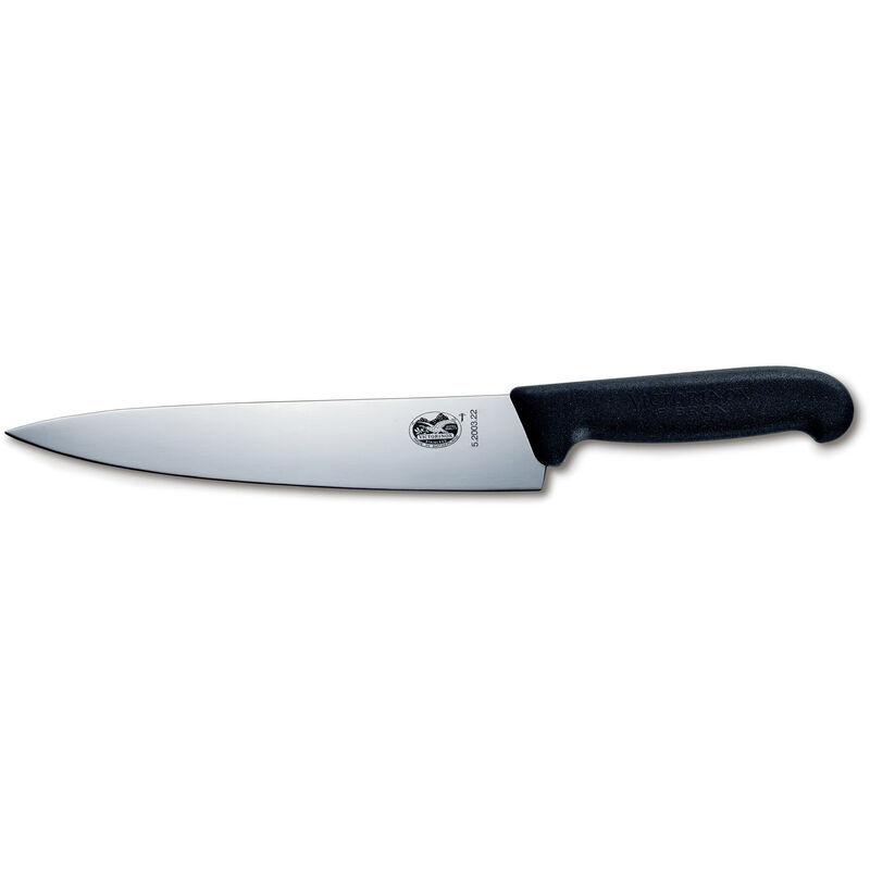 Victorinox kokkekniv med 22 cm blad og svart Fibroxhåndtak